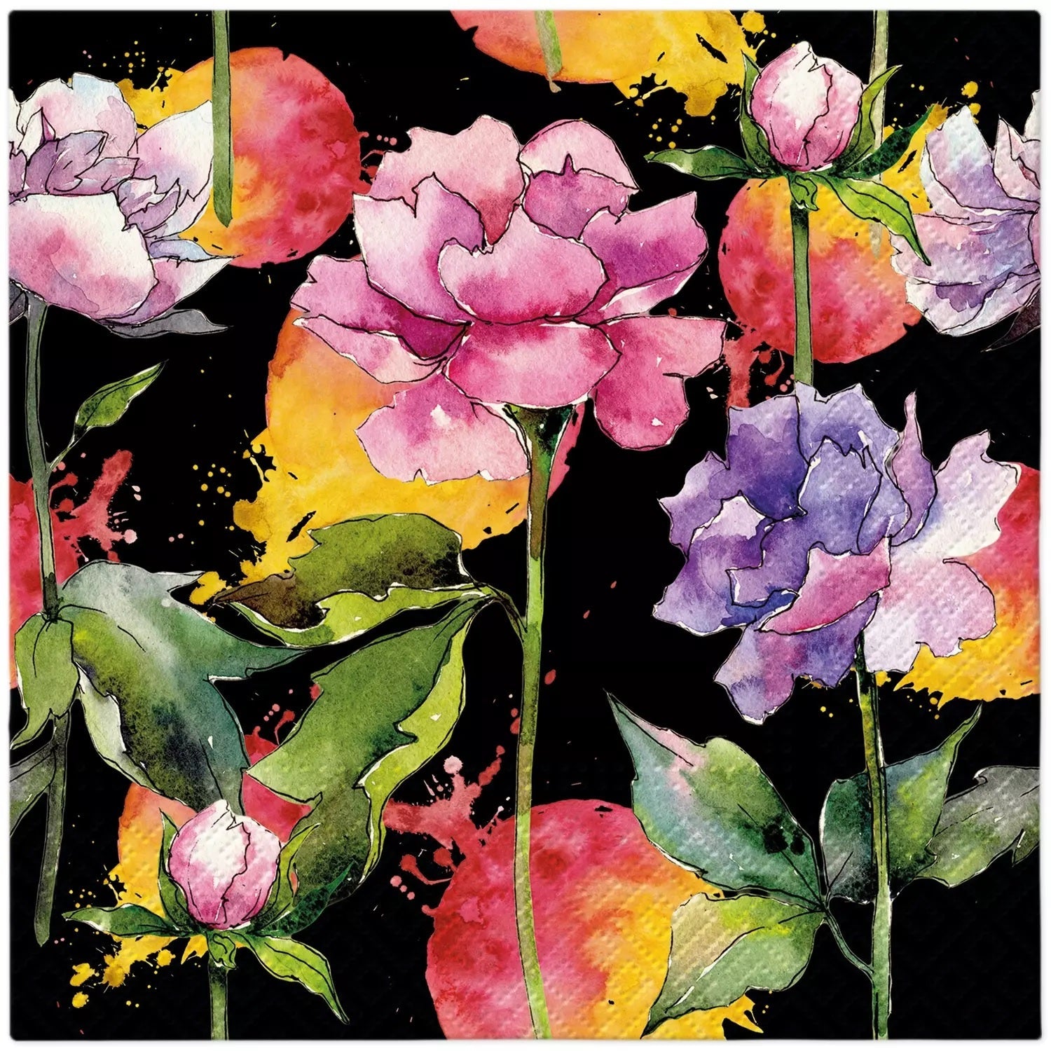 SALVETES 33X33 NORA FLOWER