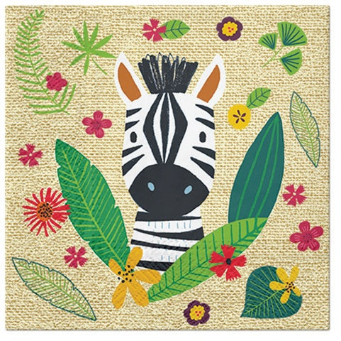 SALVETES 33x33CM, JUNGLE FRIENDS