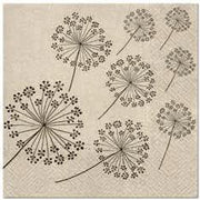SALVETES 33X33CM WE CARE DANDELIONS