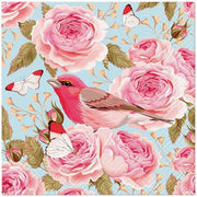 SALVETES 33X33CM ENGLISH ROSES BIRD