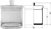 SALDUMU TRAUKS H12CM, D14CM, AR VĀKU H17CM, STIKLS