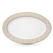 GOLDEN ŠĶĪVIS SERVĒŠANAI 36X24.5CM, OVĀLS, PORCELĀNS, DĀVANU KASTĒ
