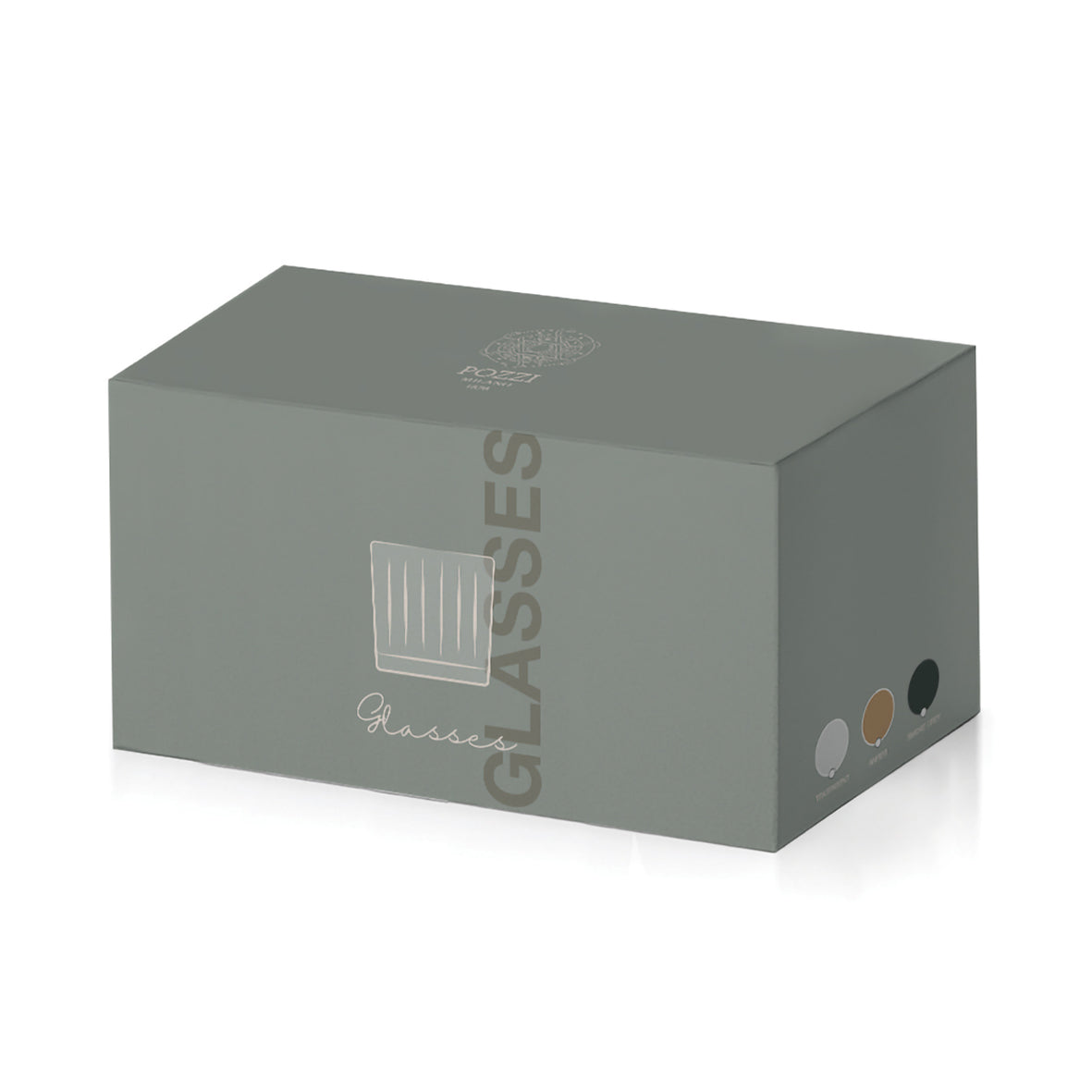 SMOKE GREY RIEVOTAS GLĀZES 350ML, KOMPL. 2GAB., DŪMAKAINI PELĒKAS, STIKLS
