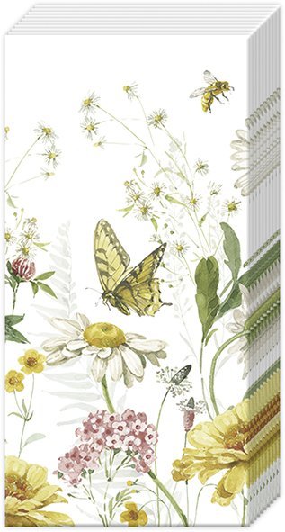 WILDFLOWER AND BUTTERFLY KABATAS LAKATIŅI 21X21CM 20 GAB., 4 SLĀŅU, PAPĪRA