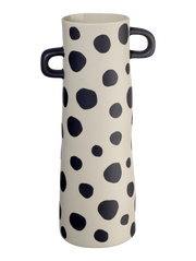 RAYU VĀZE PUNKTOTA  D.10CM, H.28CM, KERAMIKA