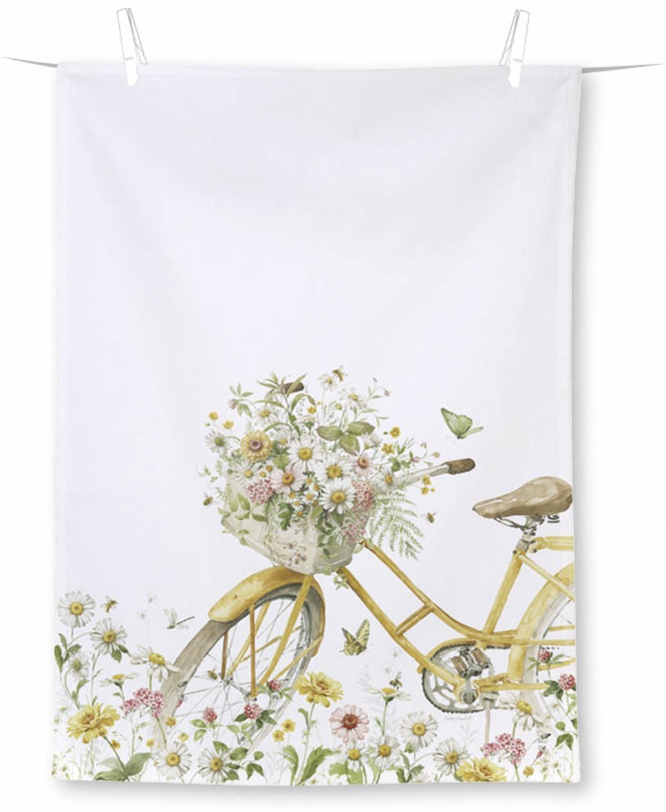 FLOWER BIKE VIRTUVES DVIELIS 50x70CM, KOKVILNA