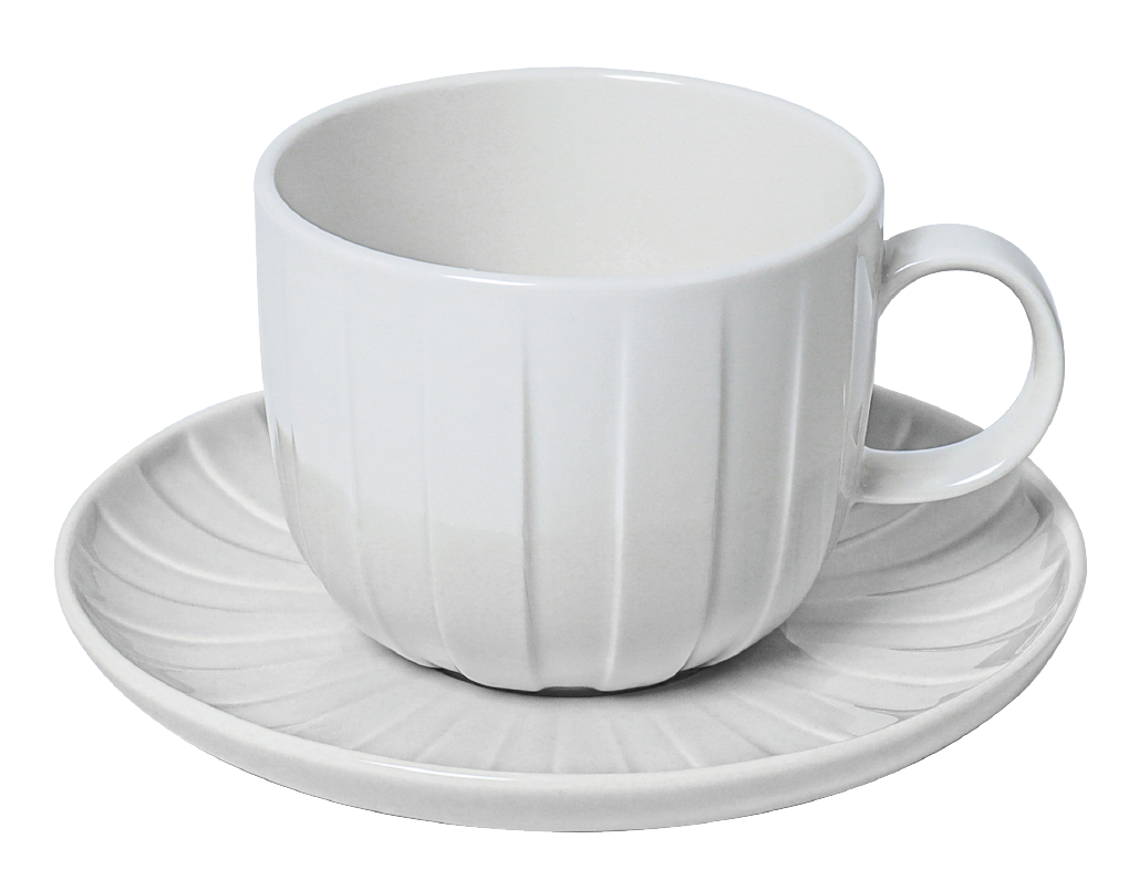 Стакан ABSOLUTE 280 мл, с блюдцем 15,5 см, белый.