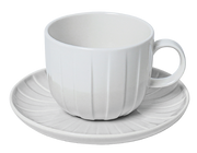 Стакан ABSOLUTE 280 мл, с блюдцем 15,5 см, белый.