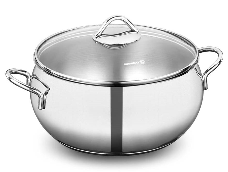 TOMBIK KATLS 16CM, 1.8L, AR STIKLA VĀKU, NER.TĒR., INDUKCIJAI