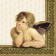 CLASSIC ANGEL SALVETES 33x33CM 20GAB, ZELTS,PAPĪRS