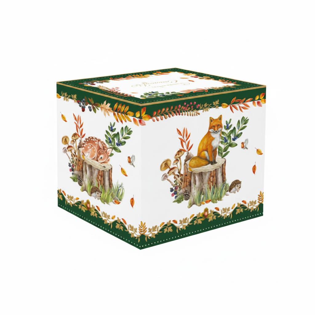 FOREST DREAM KRŪZE AR METĀLA SIETIŅU 450ML, PORCELĀNS, DĀVANU KASTĒ