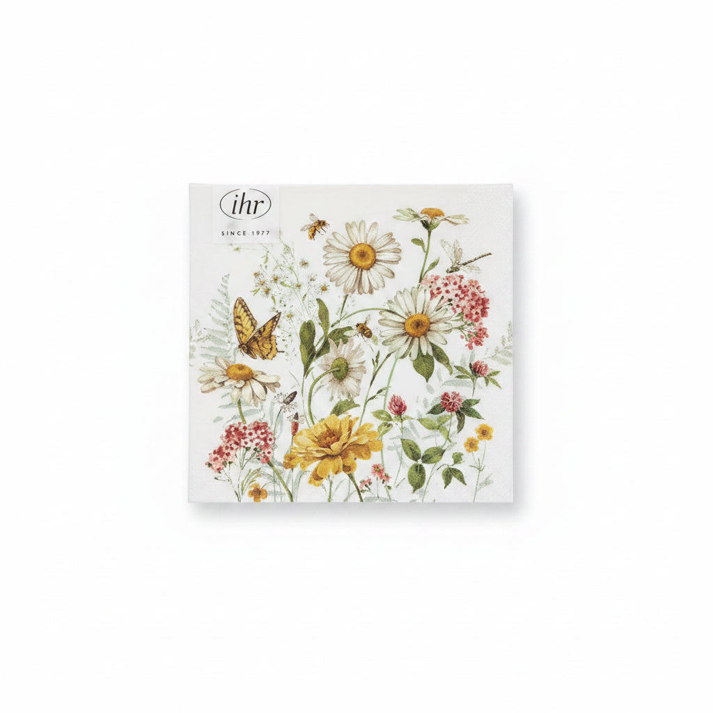 WILDFLOWER AND BUTTERFLY SALVETES 33X33 CM 20GAB, PAPĪRS