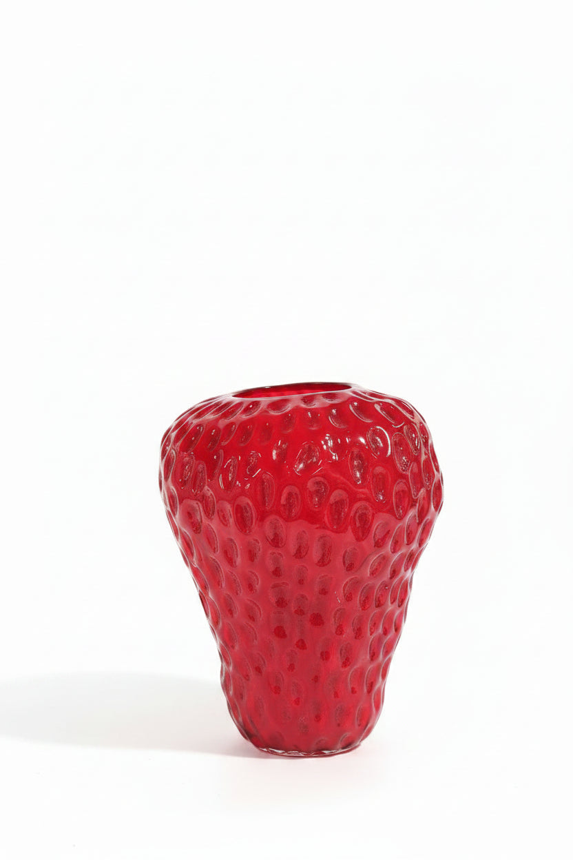 SENGA VĀZE H20CM, SARKANA, LAKOTS STIKLS