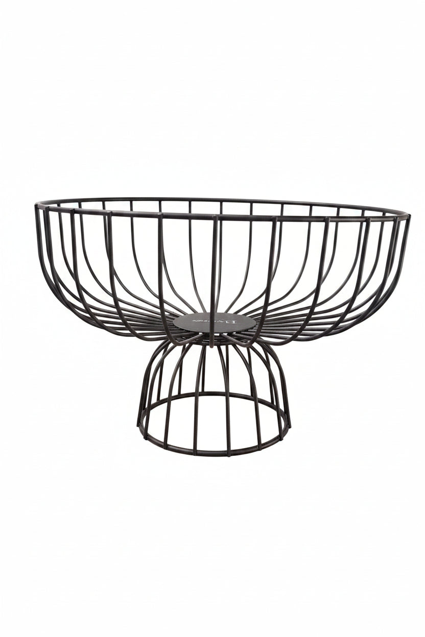 GROZS AUGĻIEM UZ KĀJAS, 28 CM, MELNS METĀLS
