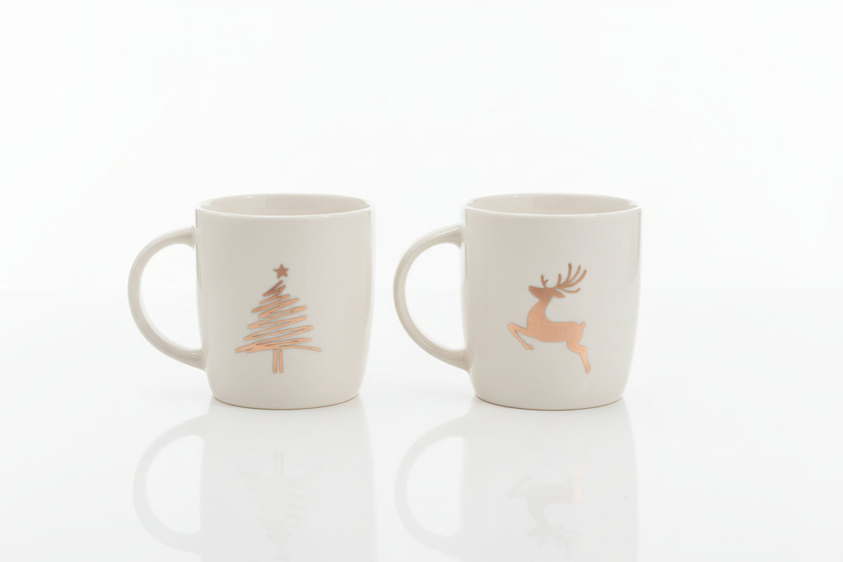 BRILLY KRŪZE 320ML 2 VEIDI, BALTA/ZELTA DEKORS, PORCELĀNS