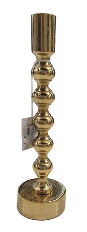 KLISKO SVEČTURIS H26CM, UZ KĀJIŅAS, ZELTA KR., ALUMĪNIJS (2039259)