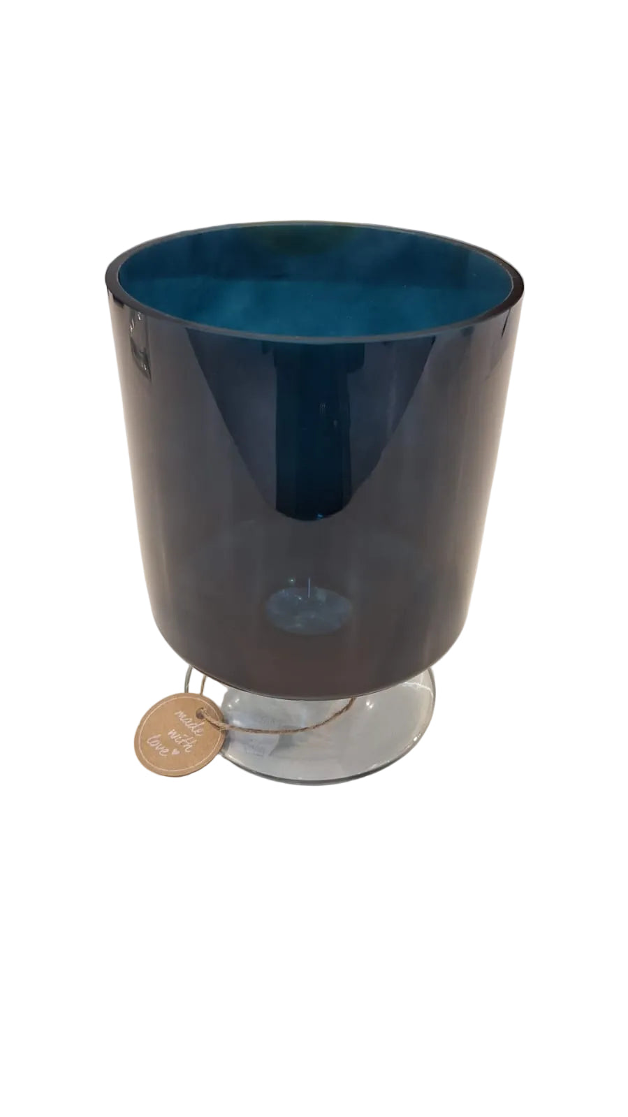 INDIGO SVEČTURIS, H 16,00 cm, LAKOTS STIKLS