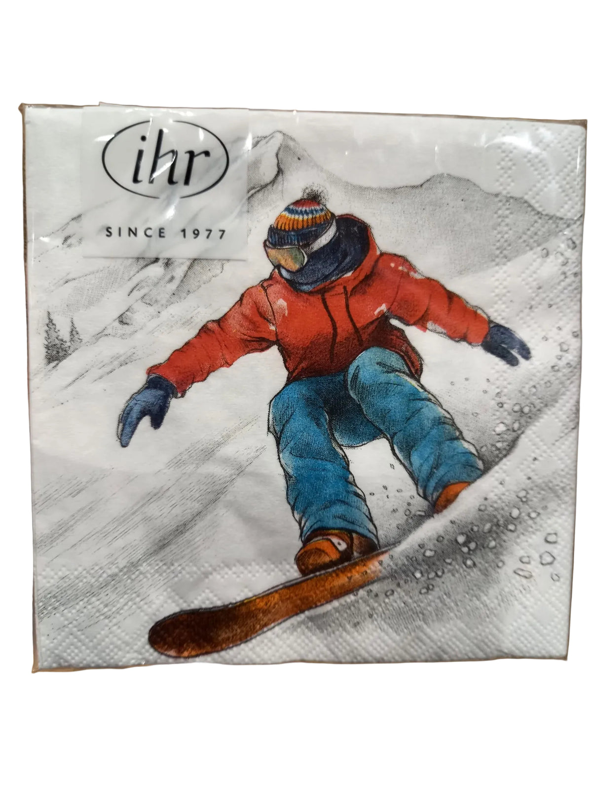 BLACK SKI RUNS SALVETES 25X25 CM 20GAB, PAPĪRS