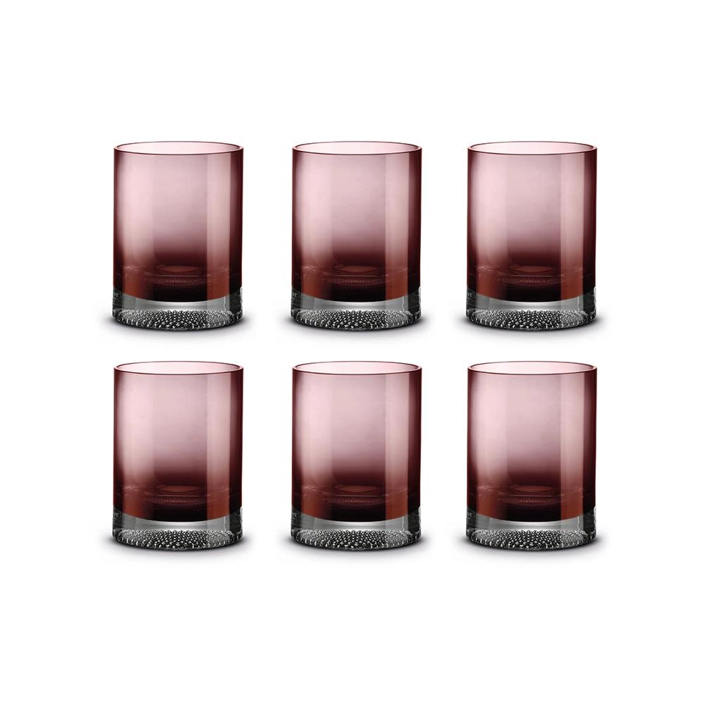VIOLA GLĀZES 350ML, KOMPL. 6GAB, SARKANBRŪNAS, STIKLS
