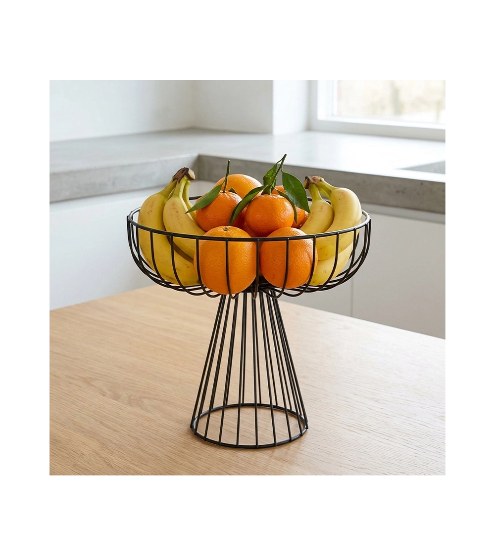 GROZS AUGĻIEM UZ KĀJAS, 28 CM, MELNS METĀLS