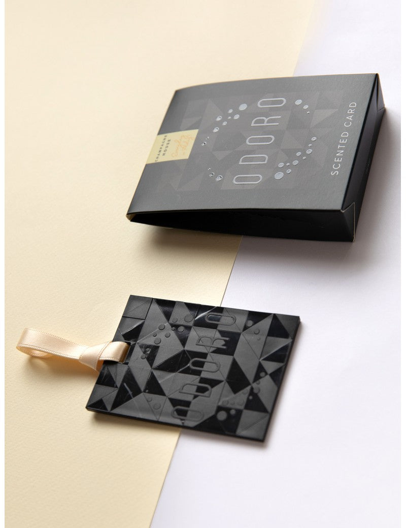 ODORO MOOD AROMATIZĒTĀ KARTĪTE 9X12X2.5CM CHAMPAGNE HOUSE, MELNA, PAPĪRS, 0,028KG