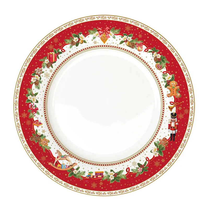 CHRISTMAS MEMORIES PUSDIENU ŠĶĪVIS 26,5 CM , PORCELĀNS