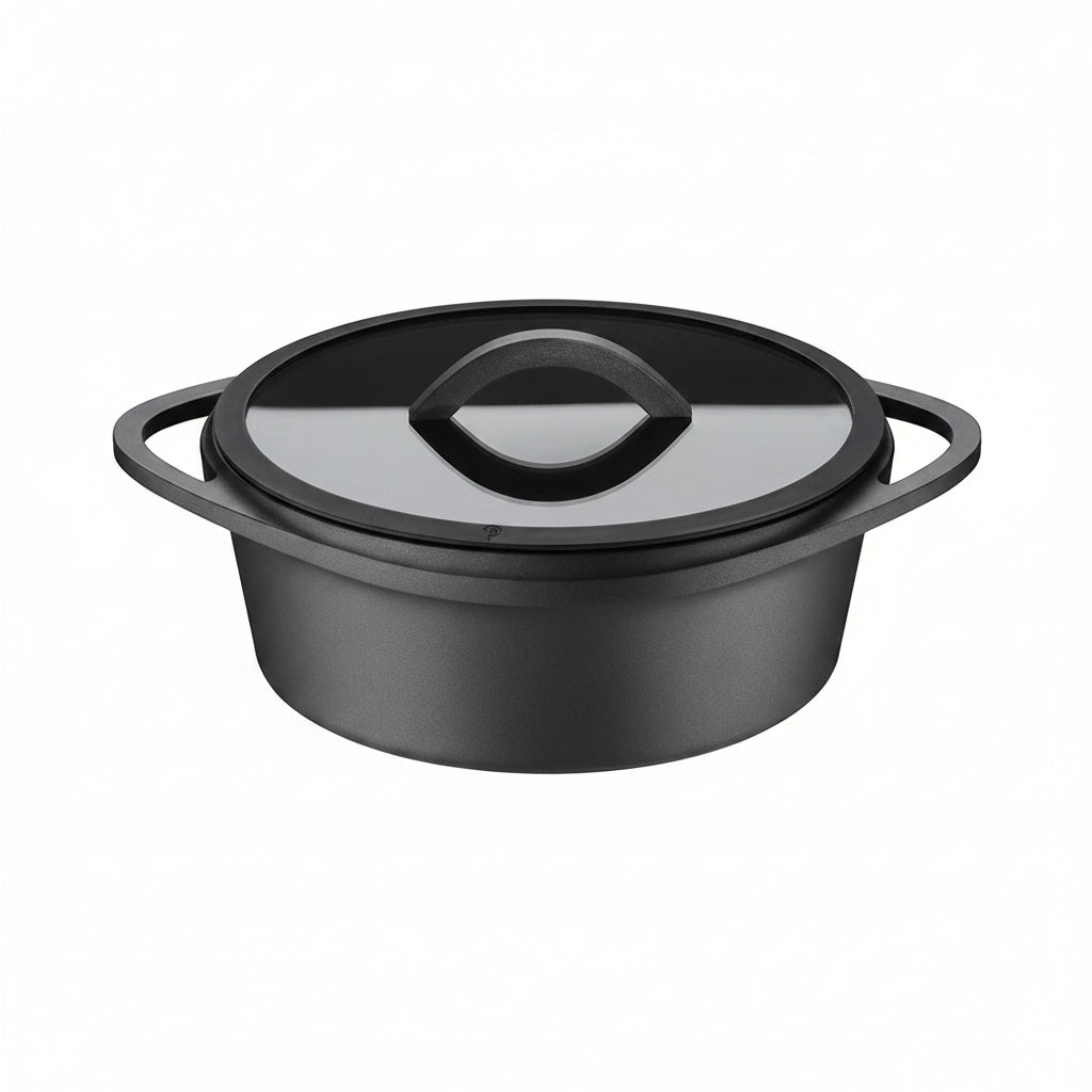 FUSIONI KATLS AR VĀKU 28CM, 6,2L, MELNS