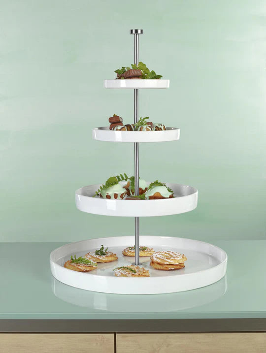 LARGE SHELVING UNIT, D.41/ 28/ 20/14.5CM, H. 61CM, PORCELAIN