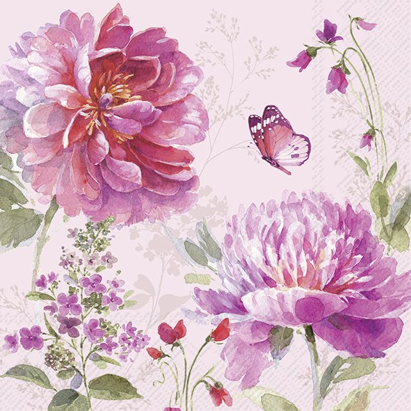 JARDIN ROSE SALVETES 33X33 CM 20GAB, PAPĪRS