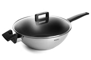 WOK СКОВОРОДА CONCEPT ИЗ НЕРЖАВЕЮЩЕЙ СТАЛИ С КРЫШКОЙ, 30СМ, ДЛЯ ИНДУКЦИИ