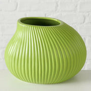 PORTY VĀZE, H14CM, 2 VEIDI, TUMŠI ZAĻA / GAIŠI ZAĻA, MATĒTA, PORCELĀNS