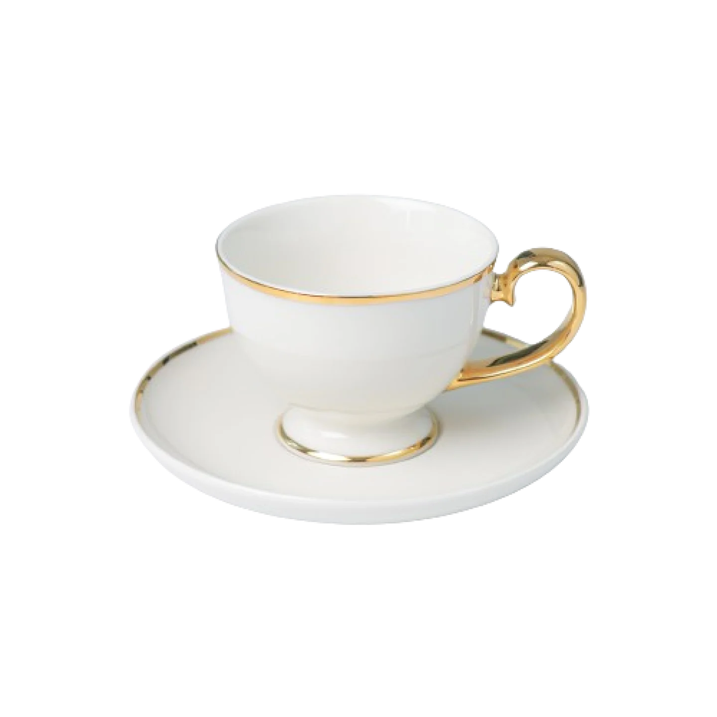 PRIMA GOLD CUP ON A FOOT 280ML, WITH SAUCER 16CM