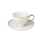 PRIMA GOLD CUP ON A FOOT 280ML, WITH SAUCER 16CM