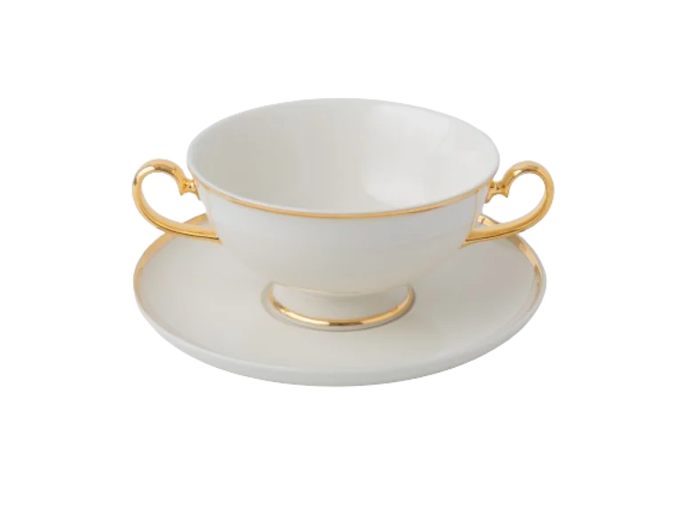 PRIMA GOLD BULJONITASS KÕRVAGA 280ML, ALUSTASSIGA 16CM