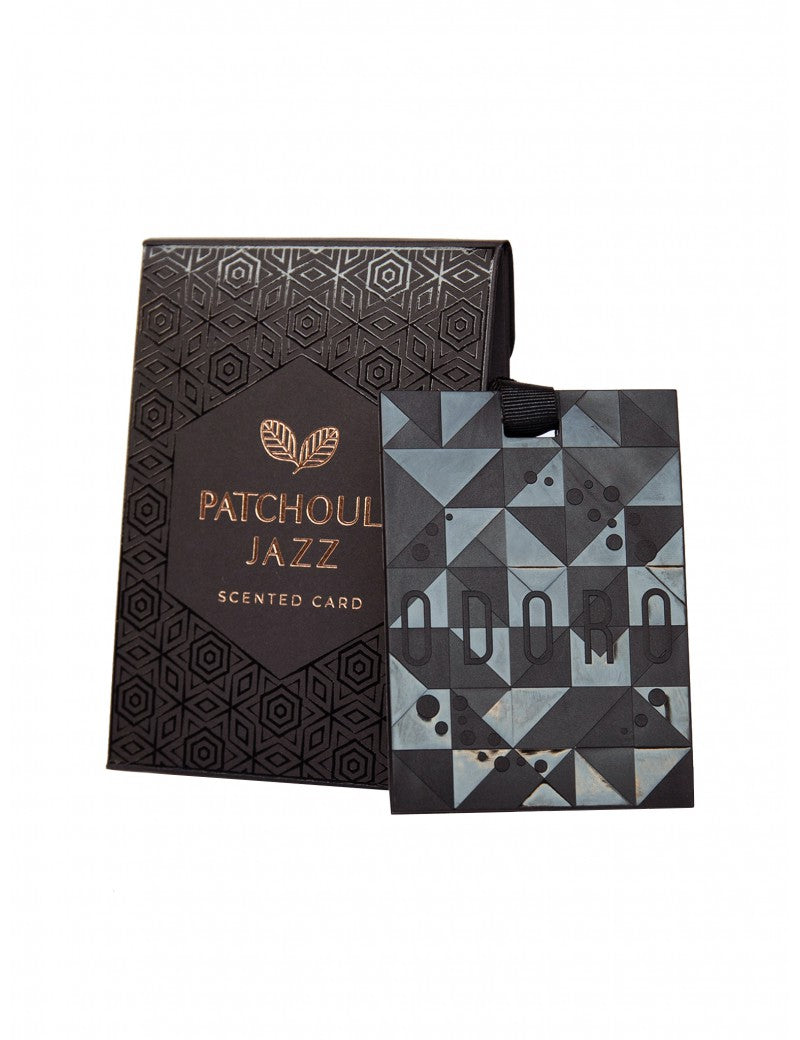 ODORO MOOD SCENTED CARD 9X12X2.5CM PATCHOULI JAZZ, BLACK, PAPER, 0.028KG