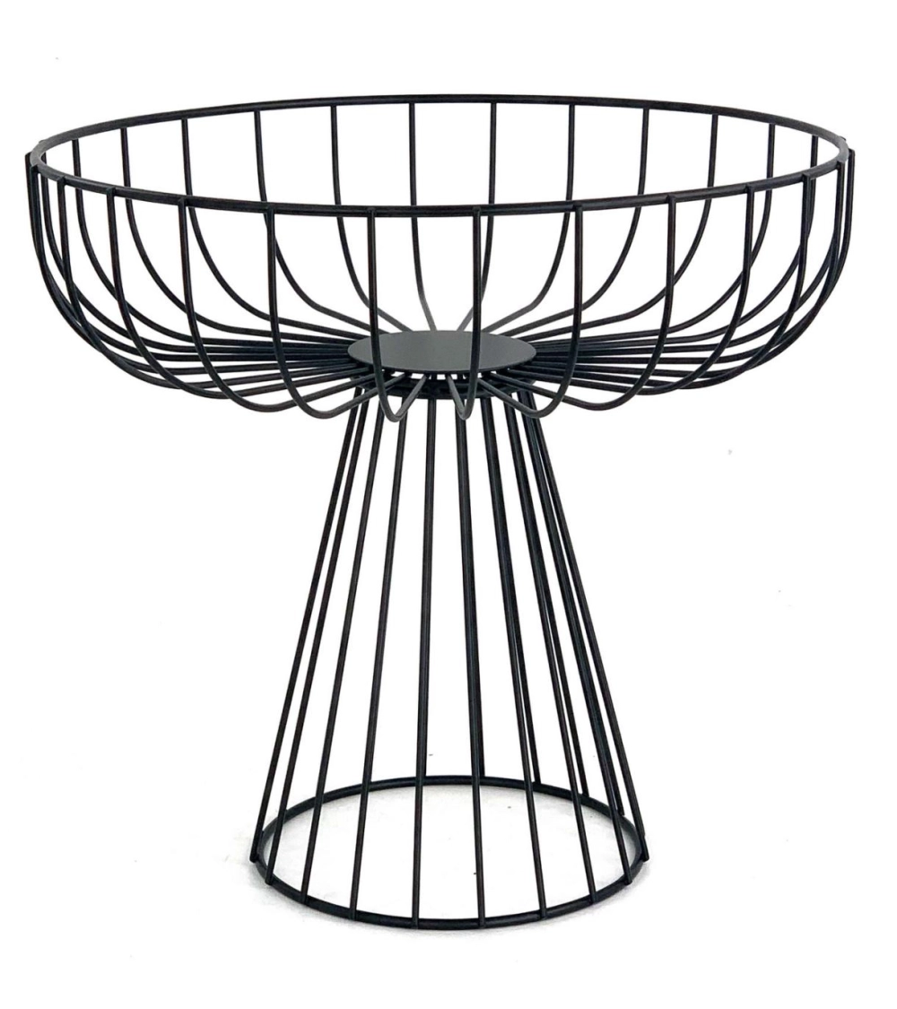 GROZS AUGĻIEM UZ KĀJAS, 30 CM, MELNS, METĀLS