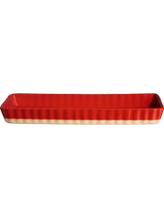 GRANDE CEPAMTRAUKS 36X12 CM, H4 CM , SARKANS, KERAMIKA