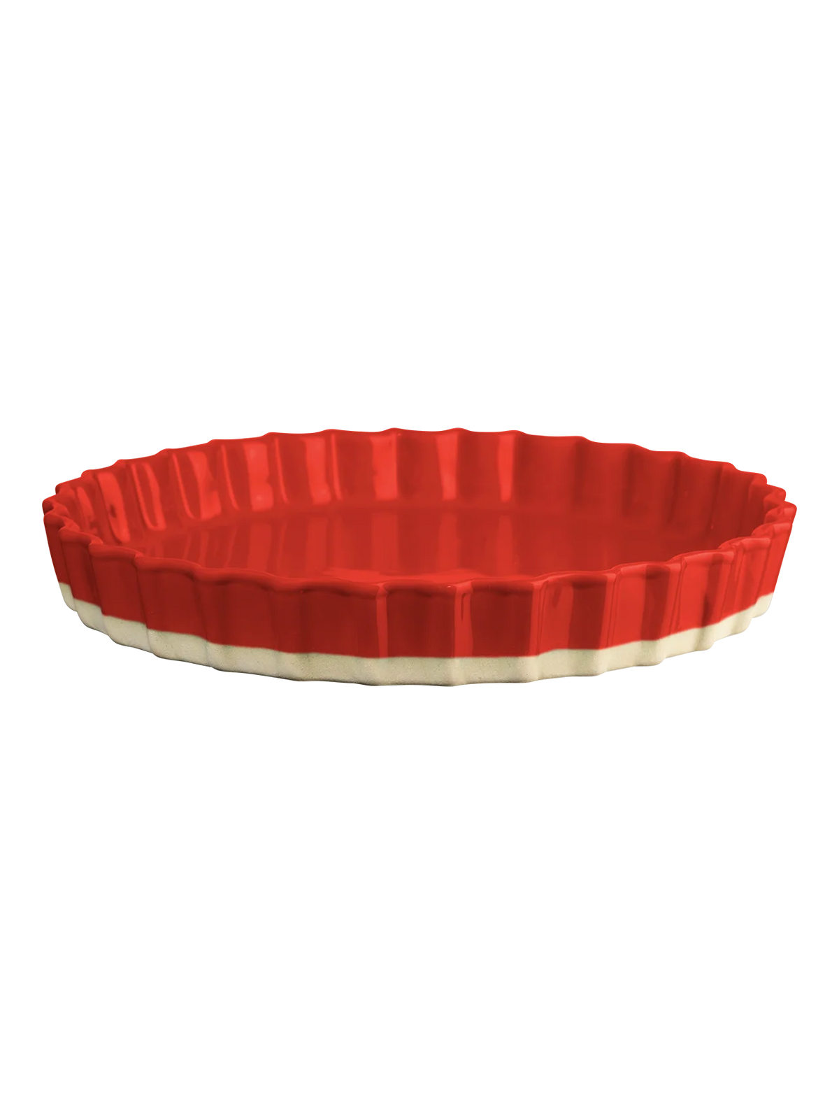 GRANDE TARTES CEPAMTRAUKS 30CM, H4 CM , SARKANS, KERAMIKA