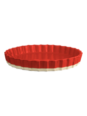 GRANDE TARTES CEPAMTRAUKS 30CM, H4 CM , SARKANS, KERAMIKA
