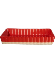 GRANDE CEPAMTRAUKS 34,5x21,5 CM, H5,5 CM , SARKANS, KERAMIKA