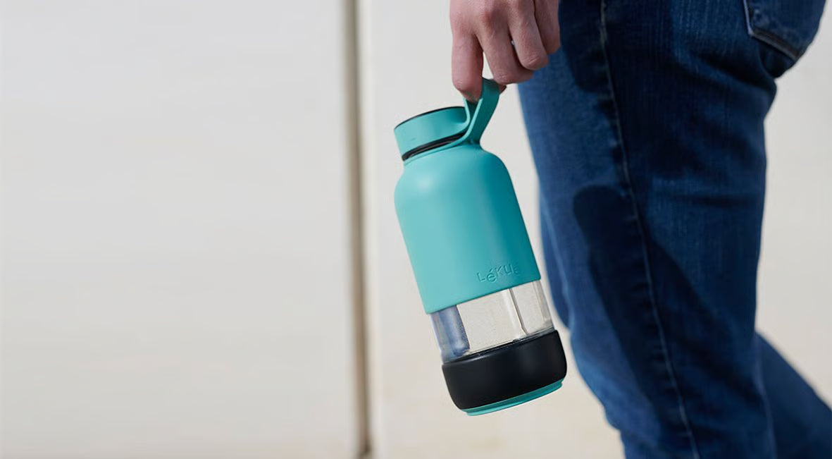 TO GO STIKLA ŪDENS PUDELE, 0,5 L, TIRKĪZA