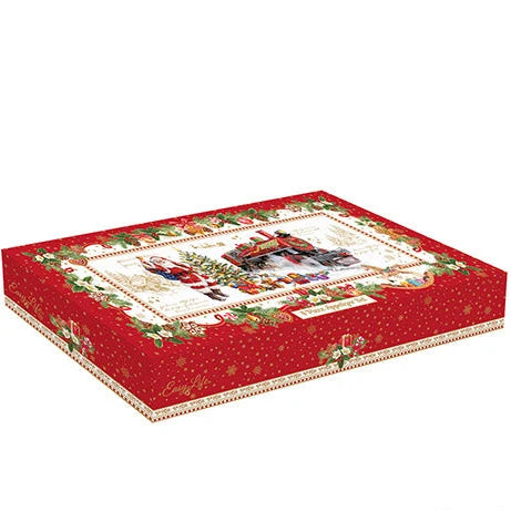 CHRISTMAS MEMORIES SERVĒJAMAIS ŠĶĪVIS-EGLE 28.5X21.5CM, PORCELĀNS