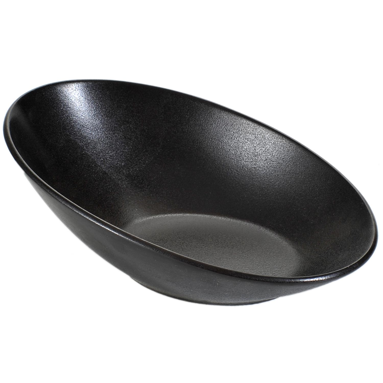 JAP SALĀTU BĻODA 31.5X20CM, 700ML, MELNA, MATĒTA, KERAMIKA