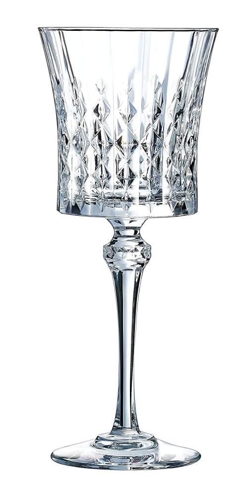 LADY DIAMOND VĪNA GLĀZES 270ML 6GAB, KRISTALĪNA, Cristal dArques
