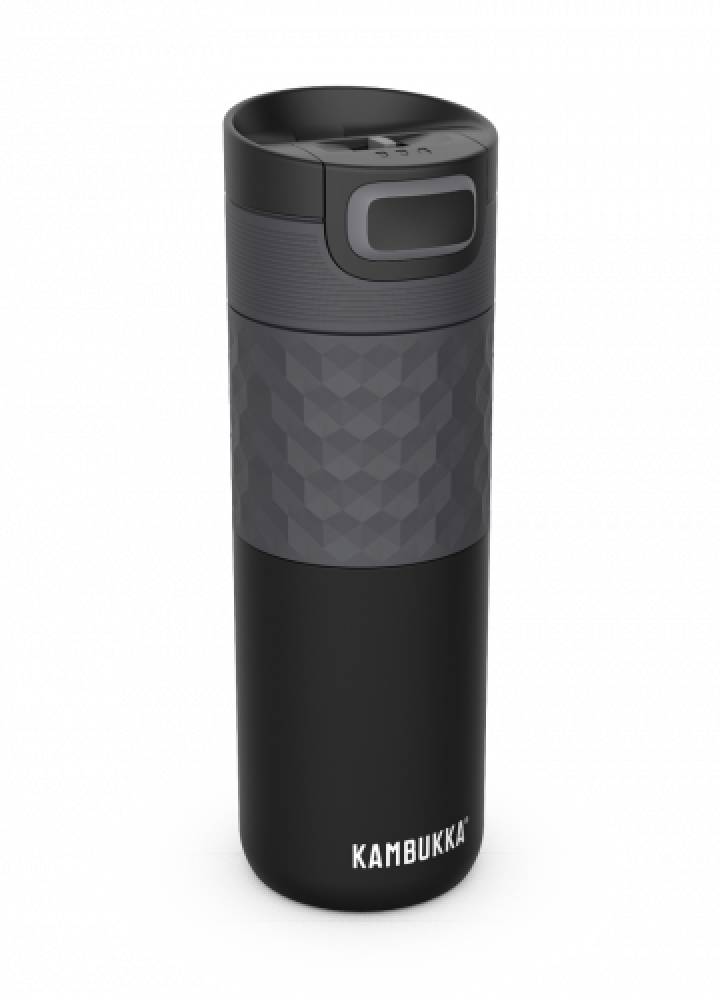 ETNA GRIP TERMOKRŪZE 500ML AR SILIKONA JOSLU, MELNA, N/T, Kambukka