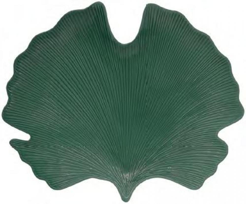 MADAGASCAR БЛЮДО СЕРВИРОВОЧНОЕ "ЛИСТ" 35X29CM, ТЁМНО ЗЕЛЁНОЕ, Easy Life