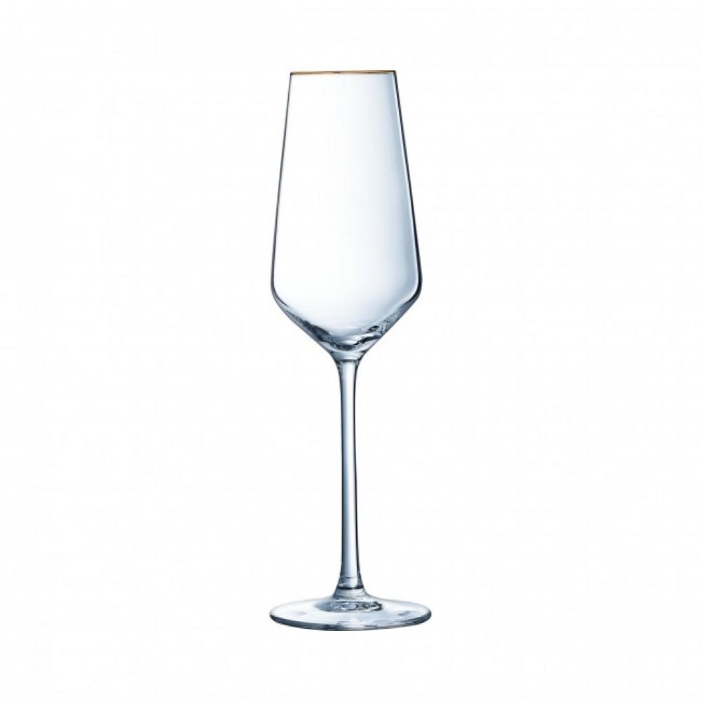 ULTIME GOLD CHAMPAGNE FLUTES 23CL K4, Cristal dArques