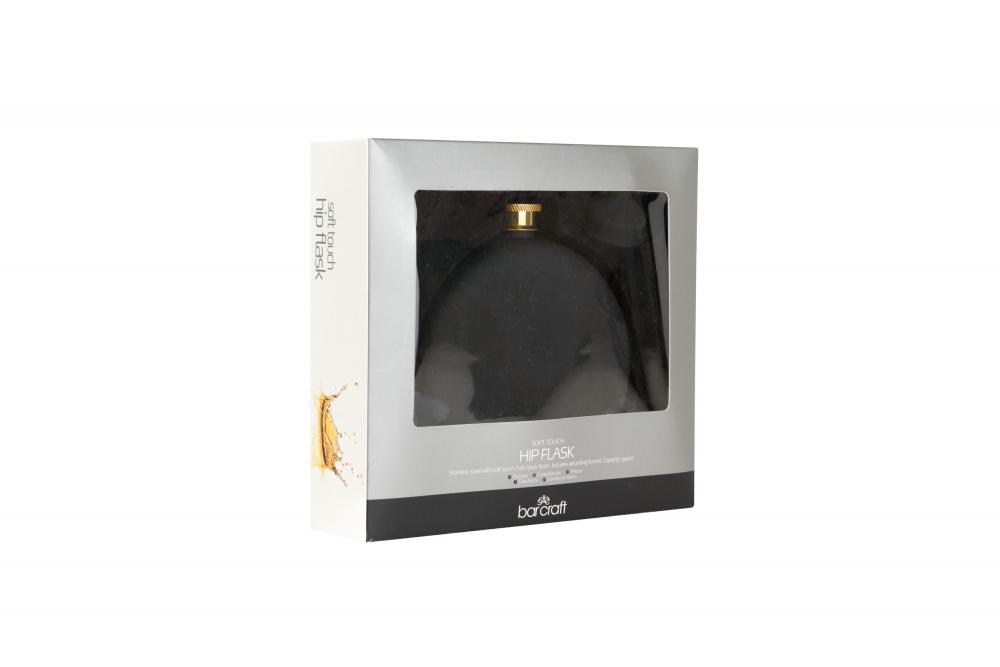 BARCRAFT SOFT TOUCH ФЛЯГА 350МЛ, НЕРЖ. СТ., ПОДАРОЧНАЯ УПАКОВКА, Bar Craft