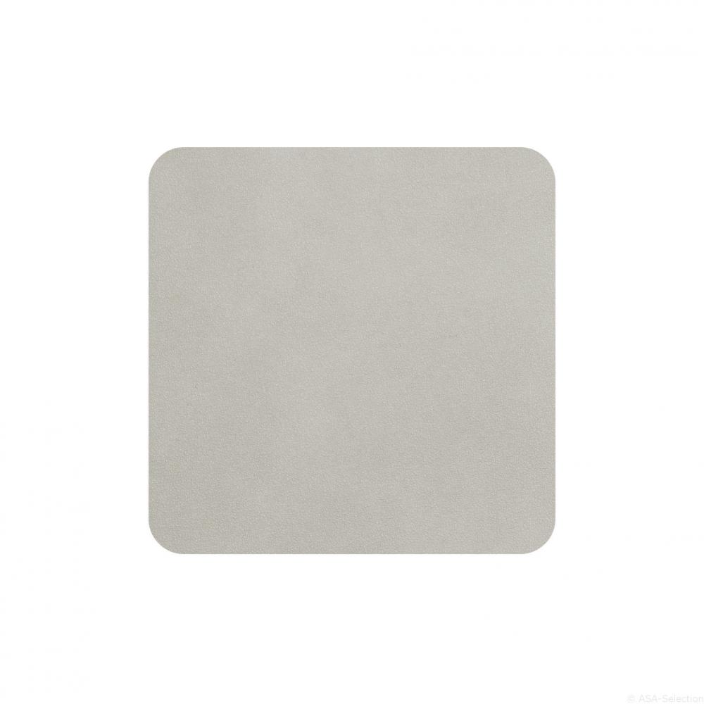 SOFT LEATHER COASTERS 10X10CM 4PCS LIMESTONE, ASA Selection