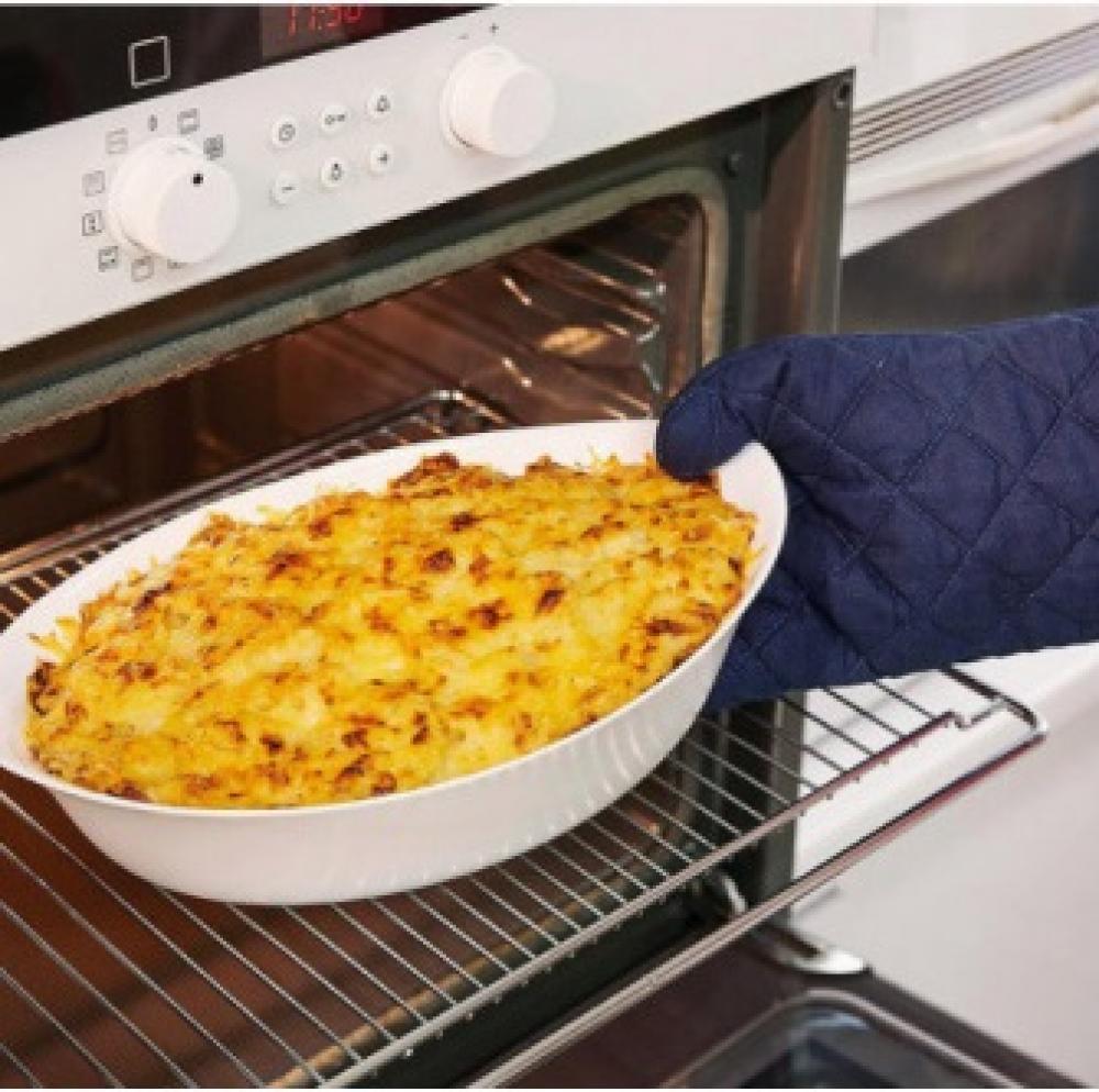 SMART CUISINE OVĀLU CEPAMTRAUKU KOMPL. 3 PR.,  32X20CM+38X23CM, VIRTUVES CIMDS, OPĀLSTIKLS, Luminarc